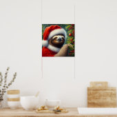 Sloth Santa Claus Poster (Küche)