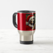 Sloth Santa Claus Reisebecher (Vorderseite Links)