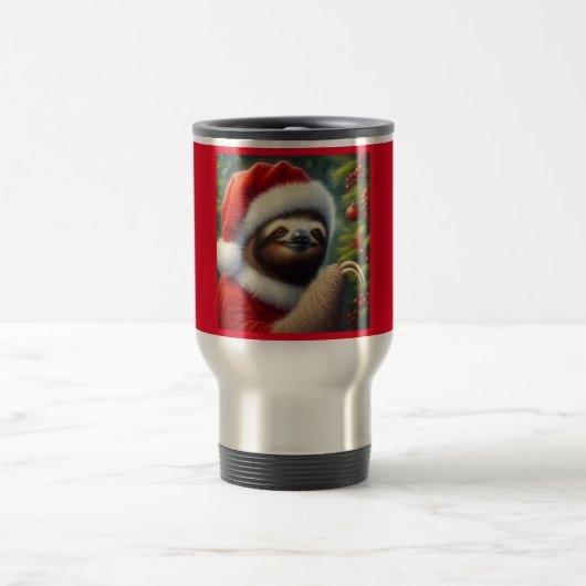 Sloth Santa Claus Reisebecher (Mittel)