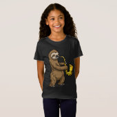Sloth Saxophon T-Shirt (Vorne ganz)