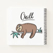 Sloth Says Chill Notizblock (Rückseite)