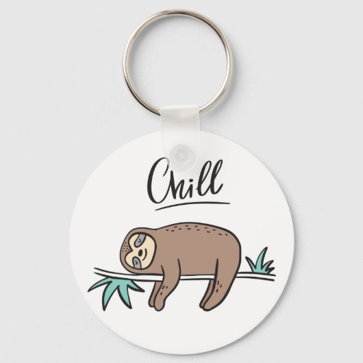 Sloth Says Chill Schlüsselanhänger (Vorderseite)