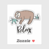 Sloth Says Relax Aufkleber (Blatt)