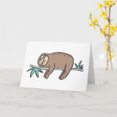 Sloth Says Relax Karte (Gelbe Blume)