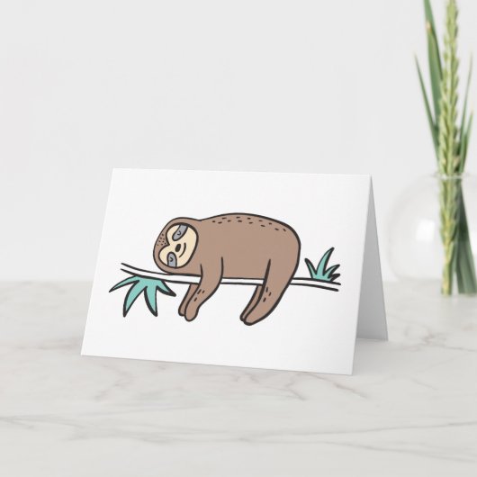 Sloth Says Relax Karte (Vorderseite)