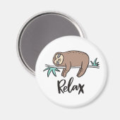 Sloth Says Relax Magnet (Vorderseite/Rückseite)
