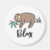 Sloth Says Relax Magnet (Vorne)