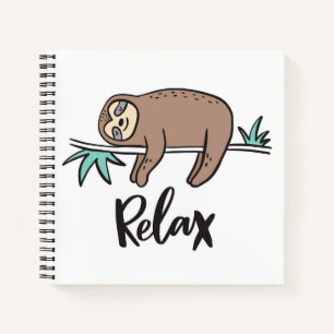 Sloth Says Relax Notizblock