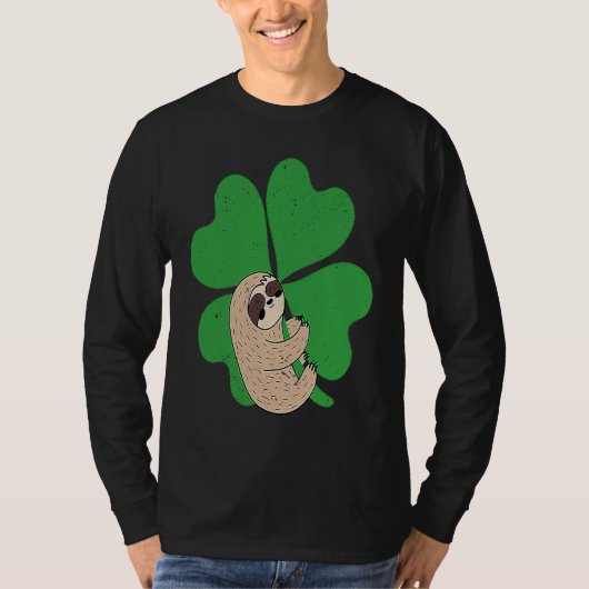 Sloth Shamrock Cute C Lazy St Patricks Day Animal T-Shirt (Vorderseite)