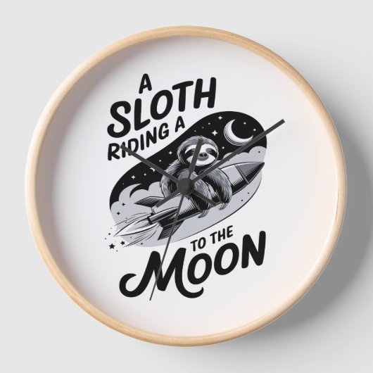 Sloth Shirt Animals Autumn Pumpkin Uhr (Vorderseite)