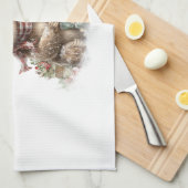 Sloth Shirt Christmas Santa Hat Geschirrtuch (Viertel Falte)