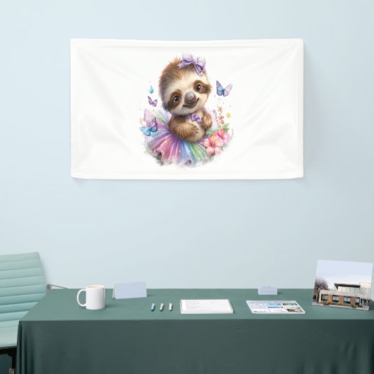 Sloth Shirt Safari Rainbow Summer Banner (Messeveranstaltung)