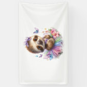 Sloth Shirt Safari Rainbow Summer Banner (Vertikal)