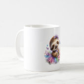 Sloth Shirt Safari Rainbow Summer Kaffeetasse (Vorderseite Links)