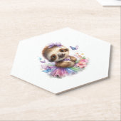 Sloth Shirt Safari Rainbow Summer Untersetzer (angewinkelt)