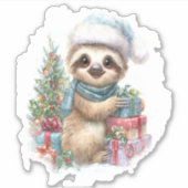 Sloth Shirt Safari Weihnachten Weihnachten Aufkleber (Vorderseite)