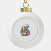 Sloth Shirt Safari Weihnachten Weihnachten Keramik Kugel-Ornament (Vorderseite)