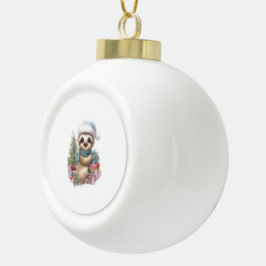 Sloth Shirt Safari Weihnachten Weihnachten Keramik Kugel-Ornament (Rechts)