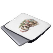 Sloth Shirt Weihnachtsfeier Weihnachtsmannmütze Laptopschutzhülle (Vorne Knopf)