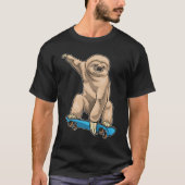 Sloth Skater Skateboard T-Shirt (Vorderseite)