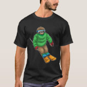 Sloth Skier Ski T-Shirt (Vorderseite)