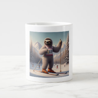 Sloth Skiing Jumbo-Tasse
