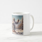 Sloth Skiing Kaffeetasse (VorderseiteRechts)