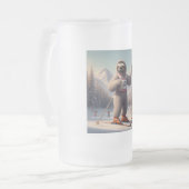 Sloth Skiing Mattglas Bierglas (Vorderseite Links)