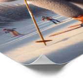 Sloth Skiing Poster (Ecke)