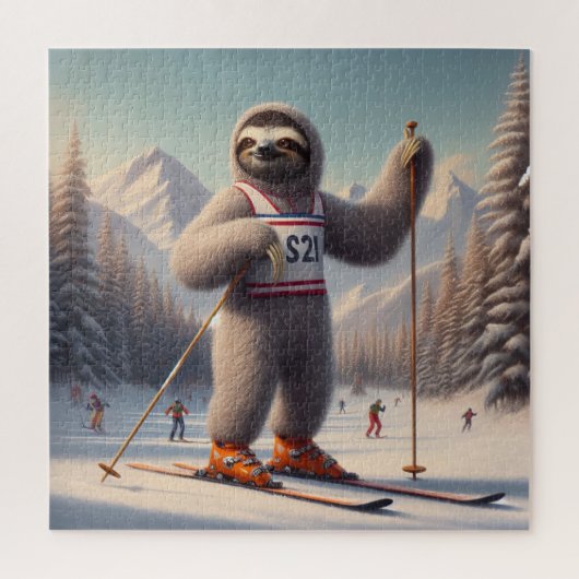 Sloth Skiing Puzzle (Vertikal)