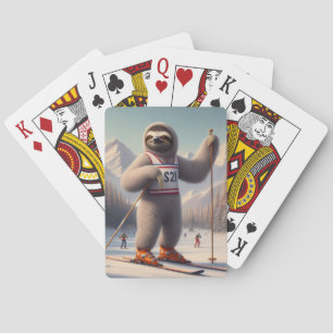 Sloth Skiing Spielkarten