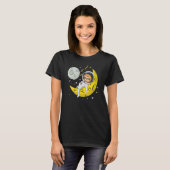 Sloth Sleeping on The Moon  Cute Astronaut Sloth T-Shirt (Vorne ganz)