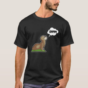 Sloth Sloth Yoga Posen Sportaktivitäten Ohm Herz T-Shirt