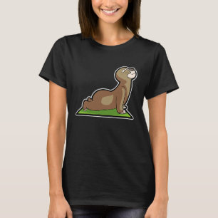Sloth Sloth Yoga Posen Sportaktivitäten Ohm Herz T-Shirt