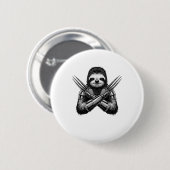 Sloth Slotherine Halloween Button (Vorne & Hinten)