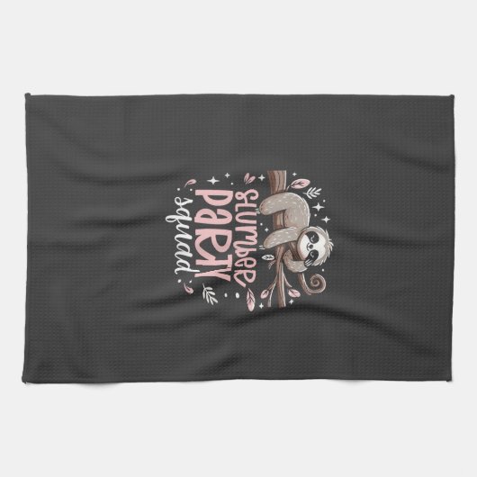 Sloth Slumber Party Squad Kids Girls Sleepover T-S Geschirrtuch (Horizontal)