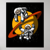 Sloth Space Astronaut Funny Cosmic Animes Poster (Vorne)