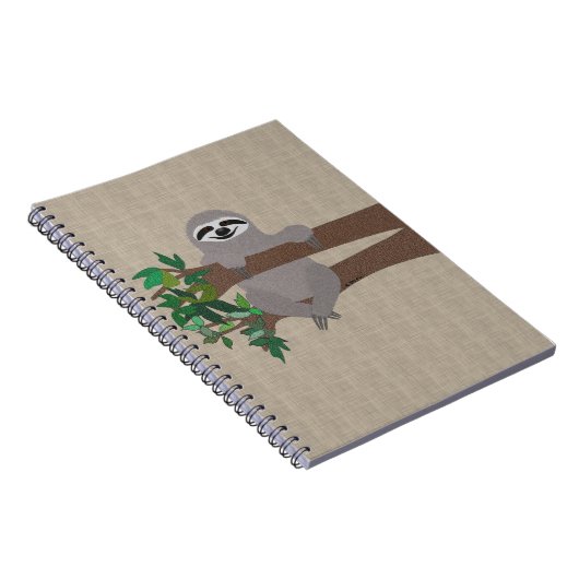 Sloth Spiral Notebook Notizblock (Rechte Seite)