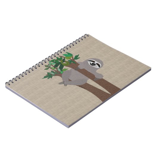 Sloth Spiral Notebook Notizblock (Linke Seite)