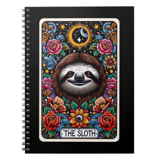 Sloth Spirit Tarot Card Notebook Notizblock (Vorderseite)