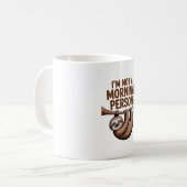 Sloth Sprichwort ich bin kein Morgenmensch Kaffeetasse (Vorderseite Links)