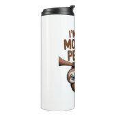 Sloth Sprichwort ich bin kein Morgenmensch Thermosbecher (Nach links gedreht)