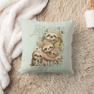 Sloth Squad, bezaubernder Faultier Kissen