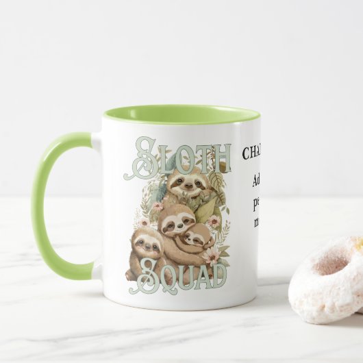 Sloth-Squad, bezauberndes Faultier Tasse (Mit Donut)