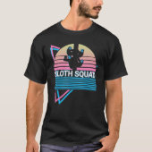 Sloth Squad Sloth Squad Sloth Lover Retro T-Shirt (Vorderseite)