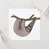 Sloth Square Grußkarte, Leere Karte (Vorderseite/Rückseite Beispiel)