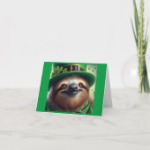 Sloth St Paddys Day Karte (Vorderseite)