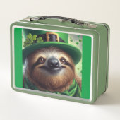 Sloth St Paddys Day Metall Brotdose (Rückseite)