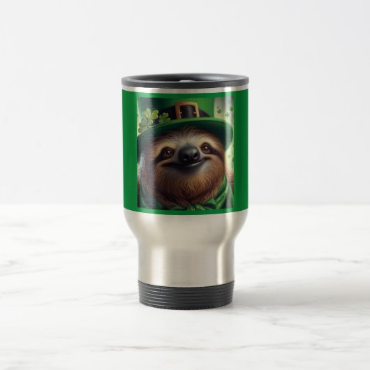 Sloth St Paddys Day Reisebecher (Mittel)