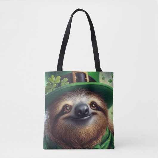 Sloth St Paddys Day Tasche (Vorderseite)